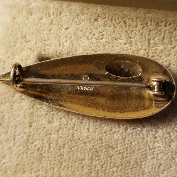 VINTAGE ivar holth sterling guilloche brooch - Picture 6 of 8